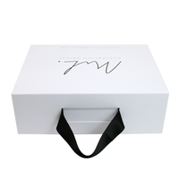 Boîte cadeau de luxe sur mesure pour robe de mariée blanche avec poignée, grande taille, rigide, à rabat magnétique, pliable, pour vestes et bottes