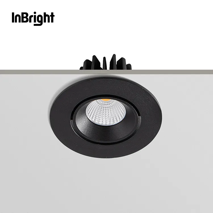 Indoor Die Cast Aluminum Ceiling Recessed Adjustable IP65 Down Light 8W Dimmable COB LED Downlight