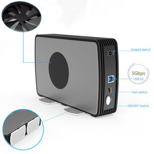FIDECO铝制防抱死制动系统通用串行总线3.0 3.5英寸，带风扇开关<span class=keywords><strong>2</strong></span>.5 3.5英寸22TB硬盘固态硬盘外罩SATA硬盘驱动器盒 - Product Image 3