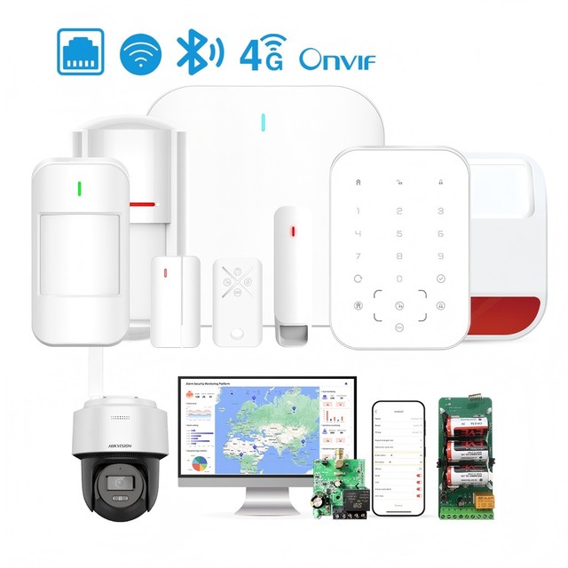 WIFI 4G Alarm Home Security Shop Alarm System Smart Wireless RJ45 Home Alarm System Lan Burglar Intrusion System