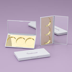 Caja de plástico personalizada para sombra de ojos, envase vacío para colorete, polvo compacto, prensado, 3 colores - Product Image 1