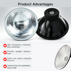 Faro Alogeno Rotondo da 7 Pollici H4 per <span class=keywords><strong>Auto</strong></span> Classiche Britanniche <span class=keywords><strong>MGA</strong></span> Austin, Kit di Retrofit Vintage - Product Image 4