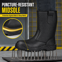 Bottes de travail de sécurité imperméables pour hommes, à enfiler, pour la construction, le soudage, le pétrole, le gaz, l'agriculture, antidérapantes, résistantes aux perforations