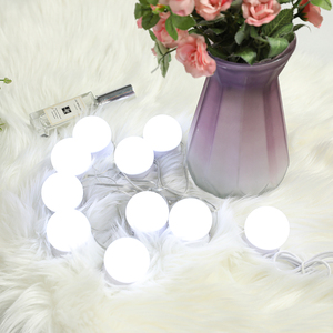 10 ampoules LED cosmétique 3M autocollant boule à intensité variable miroir <span class=keywords><strong>de</strong></span> maquillage lampe Hollywood vanité lumière <span class=keywords><strong>IP44</strong></span> évalué chambre moderne miroir <span class=keywords><strong>ampoule</strong></span> - Product Image 2