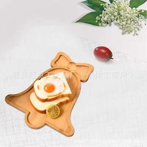 Bandeja de madera de bambú navideña de 36.5 cm, bandeja de madera maciza para servir frutas y aperitivos en casa - Product Image 4