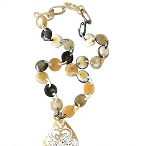 Collar llamativo con diseño geométrico de círculos, cadena de eslabones, joyería unisex moderna, regalos para fiestas para mujer - Product Image 4
