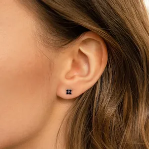 EManco Orecchini a Perno in Acciaio Inossidabile con Cristalli da 6MM, Mini Eleganti per Donne, Stile Minimal e Semplice, Regalo, Dropshipping per Damigelle - Product Image 3