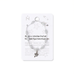 Bracciale in Acciaio Inossidabile a Forma di Serpente con Nodo a Sette Stelle, Braccialetti alla Moda con Cordoncino - Product Image 2