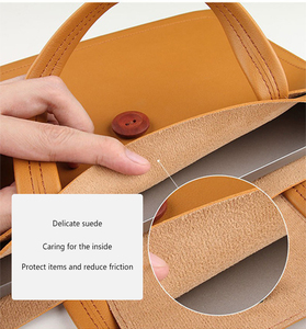 Bolso para <span class=keywords><strong>ordenador</strong></span> portátil de cuero PU de moda para hombre y <span class=keywords><strong>mujer</strong></span> con logotipo personalizable, bolso portátil de oficina con mangas al por mayor, maletín - Product Image 5