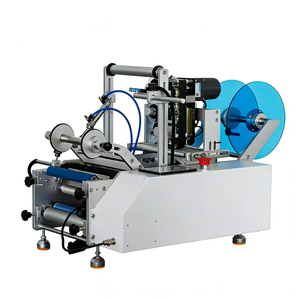 Étiqueteuse de bouteilles en verre semi-automatique électrique portable de haute qualité, taille réglable, machine à étiquettes adhésives pour aliments - Product Image 1