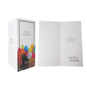 Индивидуальная открытка на день рождения, сложенная Цветочная поздравительная открытка с благодарностью, свадебные открытки, переработанные на заказ, художественные открытки, печать