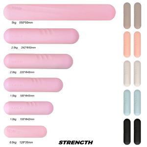 Nhà Máy Ban Đầu Biểu Tượng Tùy Chỉnh Da Thân Thiện Với Thiết Lập Của 2 Tạ Silicone Sắt Quả Tạ Tay Trọng Lượng Thanh Quả Tạ <span class=keywords><strong>Barbell</strong></span> Set - Product Image 4
