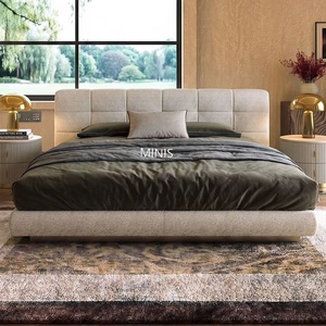 <span class=keywords><strong>Letto</strong></span> <span class=keywords><strong>Matrimoniale</strong></span>/Queen Size Moderno e Confortevole con Due <span class=keywords><strong>Testiere</strong></span>, Rivestimento <span class=keywords><strong>in</strong></span> <span class=keywords><strong>Tessuto</strong></span> Opaco di Alta Qualità per Camera da <span class=keywords><strong>Letto</strong></span> - Product Image 4