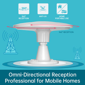<span class=keywords><strong>Antenne</strong></span> TV numérique extérieure amplifiée ANTOP 30dB de gain blanche avec base de montage au sol <span class=keywords><strong>pour</strong></span> maison mobile - Product Image 3