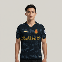 Maillot de football rétro sublimé HOSTARON Jacquard 100% polyester, t-shirt de football personnalisé, vêtements de football respirants, maillot de sport d'équipe