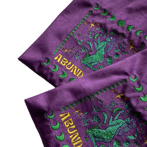 Borsa per carte <span class=keywords><strong>Taro</strong></span> con coulisse in velluto viola con ricamo personalizzato con custodia in cotone di buon velluto - Product Image 6