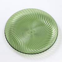 Jumpforever nouveau Design rond fête décoration PS assiette en plastique vaisselle transparente plateau de fruits en plastique