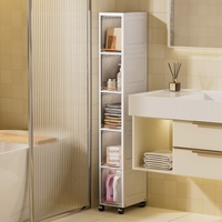 Directement du fabricant, transfrontalier, sans assemblage requis, simple, pliable, porte transparente, cinq niveaux, en plastique, à roulettes, pour chaussures