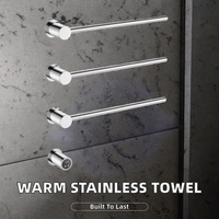 Calentador de Toallas Eléctrico de Acero Inoxidable con Barra para Toallas, Ideal para Hoteles, Apartamentos y Dormitorios
