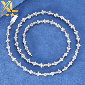 Manufacture Custom Design Fine Luxury Other Star Zircon 6mm Plated <b>Tennis</b> <b>Chain</b> Bracelet Women's & Men's Hip Hop Claw Setting - Product Image 2