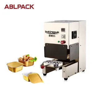 Abl Pack Pneumatische Aluminiumfolie Container Sealer Machine Voedsel Lade Plaat Wegwerp Gedrukte Aangepaste Mould Maken Afhalen