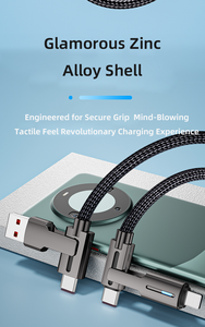 Cable de Datos Trenzado 4 en 1 de 60W, Cable de Carga Rápida Multipuerto - Product Image 3