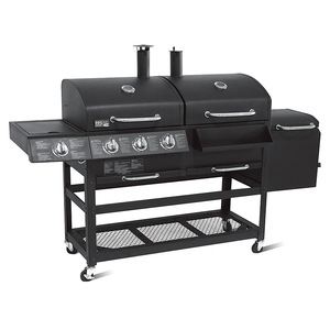 Barbecue commercial OdenPeak double fonction gaz et charbon de bois, rôtissoire à viande de grande capacité, fumoir moderne de style <span class=keywords><strong>américain</strong></span> pour cour - Product Image 1