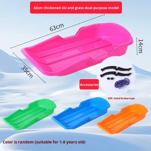 Grand <span class=keywords><strong>snowboard</strong></span> d'hiver écologique en plastique épais pour adultes 85cm planche de ski herbe/sable avec traîneau à frein - Product Image 5