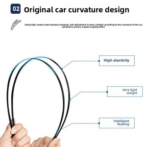 Universale Multi-funzione <span class=keywords><strong>a</strong></span> forma di U tergicristallo disossato sostituibile originale striscia di gomma naturale di fabbrica per Rav4 tergicristallo - Product Image 3