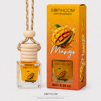 Diffuseur d'huiles essentielles pour voiture, flacon en verre de 8 ml, bouchon en bois, parfum pour voiture, désodorisant longue durée pour hommes, femmes, unisexe