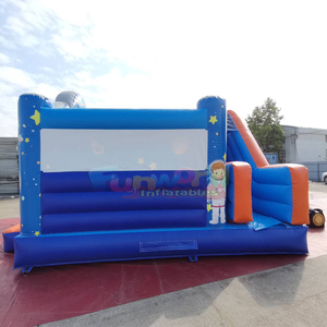 Castillo inflable comercial para fiestas infantiles con tobogán y zona de saltos, castillo hinchable espacial. - Product Image 6