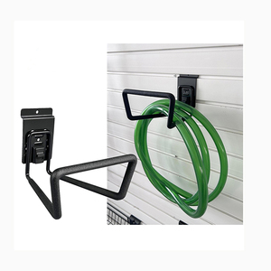 JH-Mech Garden <strong>Hose</strong> Hanger With Lock Mechanism Robust Space Efficiency Wide Application Lockable Metal Slatwall Hooks - Product Image 1