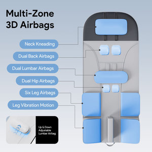 Multi Zone 3D Airbag Massage Mattress Full Body USB Rechargeable PU Leather Lumbar Neck Back Hip Leg Vibration - Product Image 1