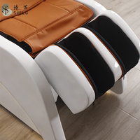 Fauteuil de lavage ShiLu moderne de luxe pour salon, table de massage électrique réglable intelligente, spa, structure en acier inoxydable et fibre de verre, revêtement PU