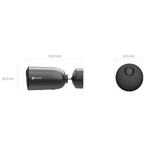 Cámara de Vigilancia Ezviz EB3 Independiente (Recargable) Gris 2304x1296 CS 2.7K IP65 Visión Nocturna 15m 3MP R100 2C3WFL - Product Image 3