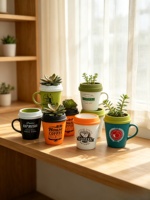 Mini pot de fleurs décoratif en ciment sculpté à la main, style meuble, pour plantes succulentes, design canapé-lit mignon, style américain, pour la maison