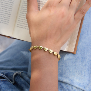 Pulsera de Acero Inoxidable con Dije de Corazón Pulido Clásico de J&D Jewelry, Chapado en Oro de 18K, Resistente al Agua, Joyería Romántica para Mujer - Product Image 4