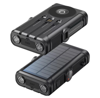 Produit Tendance 2026 : Batterie Externe Solaire 20000mAh, Chargeur Portable Sans Fil, Manivelle, Double Lampe Torche, Charge Rapide PD20W, Alimentation de Secours