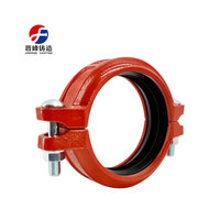 JINFENG Adaptateur à bride rainurée en fonte ductile de 2 pouces avec traitement de surface pour peinture