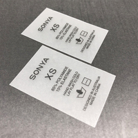 Étiquettes de soin pour vêtements en TPU transparentes, personnalisées avec nom et logo, impression imperméable, pour maillots de bain et bikinis