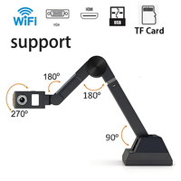 OEM fábrica 8M 5,8G WIFI Educación Visualizador Inalámbrico Documento Cámara Escáner para educación y oficina de montaje con microscopio