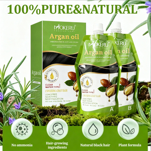 Per 500ml OEM nero colorante per capelli Shampoo chiaro tipo acqua nessuna macchia colore veloce olio di Argan di grado Premium copertura 100% permanente - Product Image 6