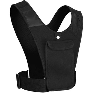Échantillon Gratuit - Gilet de Course BSCI avec Support Téléphone pour Marathon, Jogging, Randonnée, Cyclisme - Noir - Product Image 1