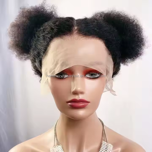 Peluca de cabello humano trenzado Afro KC de encaje Full HD 360 para mujeres negras Twist Ball Cute Baby 100 Peluca de cabello brasileño Peluca sin pegamento caliente - Product Image 5