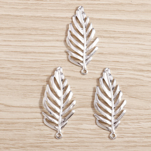 Weny, 20 pièces par paquet : alliage électroplaqué, bijoux en forme de feuille ajourée, élégants et simples, bracelet, collier, pendentif - Product Image 3