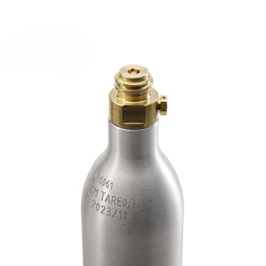 ถังอลูมิเนียม CO2 ขนาด 0.6 ลิตร น้ำหนัก 0.8 กิโลกรัม สำหรับทำโซดา ถังบรรจุก๊าซคาร์บอเนตแบบพกพา เกรดสำหรับอาหาร - Product Image 2