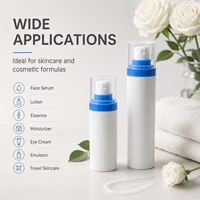 Flacon pompe PP 15ml 30ml 50ml, emballage cosmétique personnalisé avec logo et couleur pour sérum, lotion, crème, essence, fabrication OEM