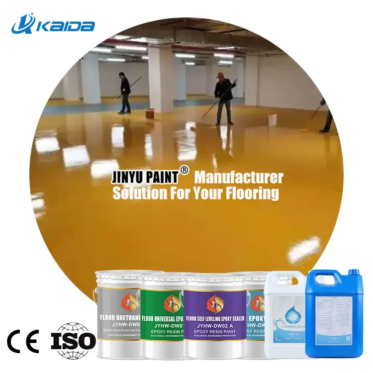 उच्च कठोरता खरोंच और पहनने प्रतिरोधी रसायन Epoxy 3D मंजिल पेंट स्पष्ट Epoxy राल फर्श धातु Epxoy पिगमेंट मंजिल