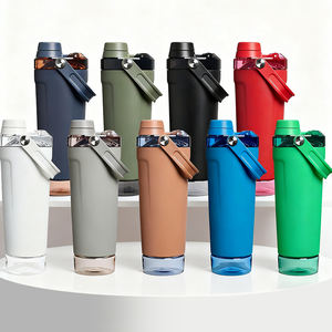 定制徽标 20 盎司双层金属摇摇杯 20 盎司不锈钢水瓶 健身房健身锻炼粉混合器 蛋白质摇摇瓶 - Product Image 4