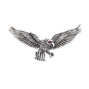 Broches de Lujo Weiman Red <span class=keywords><strong>Eyes</strong></span> Raptor <span class=keywords><strong>Eagle</strong></span> <span class=keywords><strong>para</strong></span> <span class=keywords><strong>Mujer</strong></span>, de Moda, con Diamantes de Imitación, Cristal, Aleación Plateada, Personalizables, de Diseñador - Product Image 1